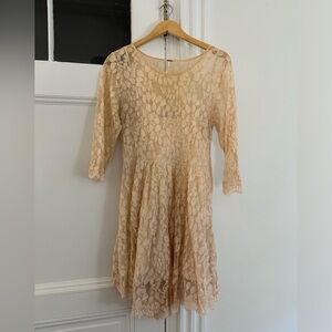 Free People Lace Skater Dress with Built in Slip